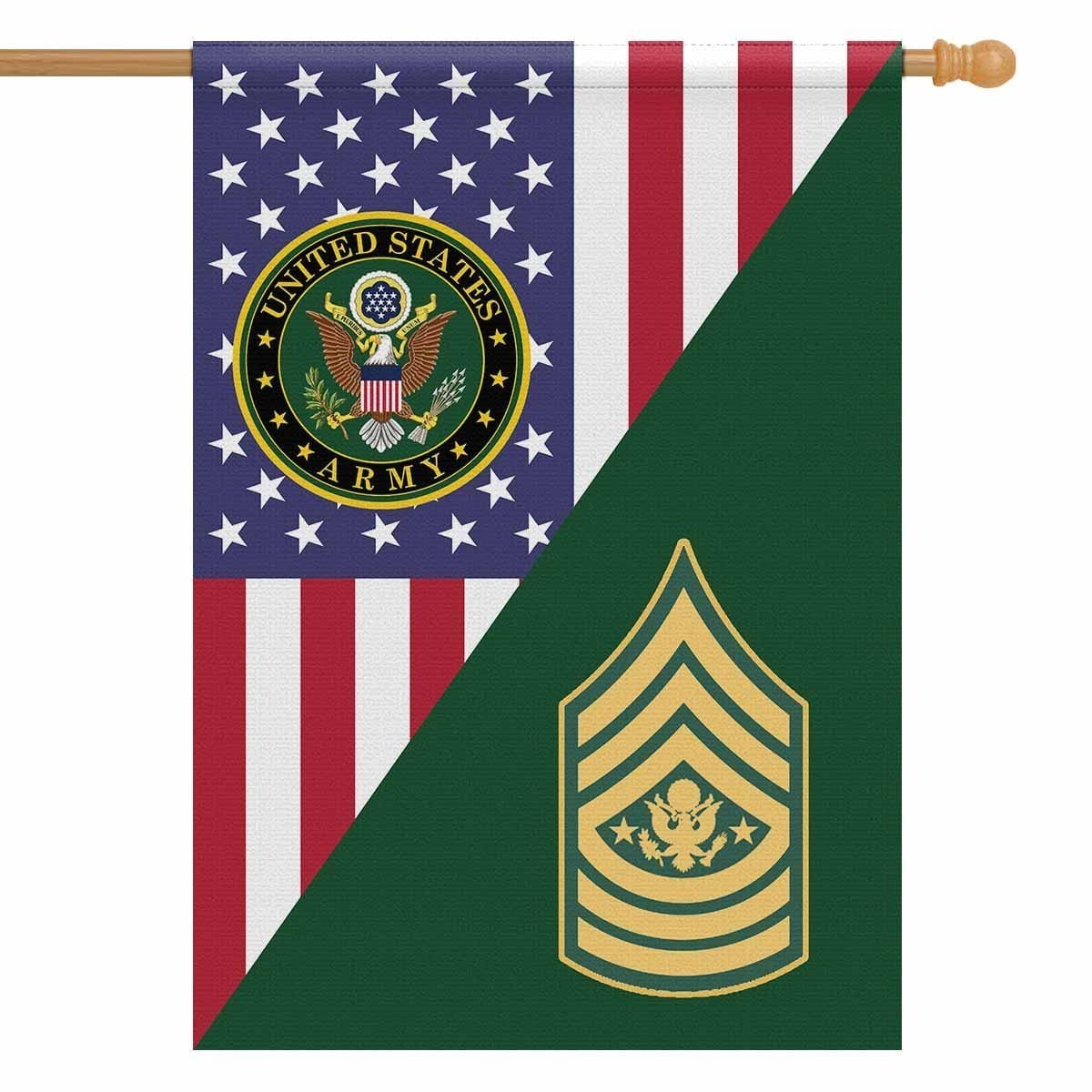 US Army Insignia With America Flag House Flag 28 Inch x 40 Inch Twin-Side Printing-HouseFlag-Army-Veterans Nation