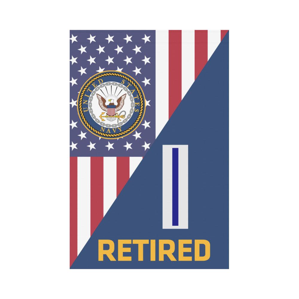 US Navy W-5 Chief Warrant Officer 5 W5 CW5 Retired Garden Flag/Yard Flag 12 inches x 18 inches Twin-Side Printing-GDFlag-Navy-Officer-Veterans Nation