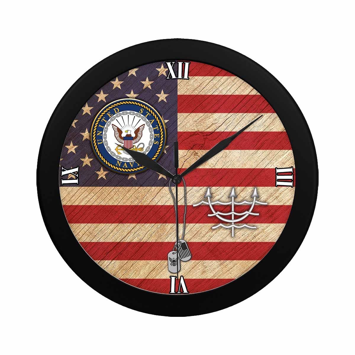 US Navy Ocean Systems Technician Navy OT Wall Clock-WallClocks-Navy-Rate-Veterans Nation