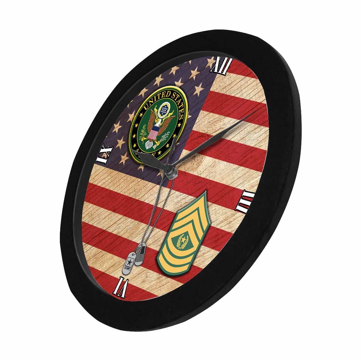 US Army E-9 Command Sergeant Major E9 CSM Wall Clock-WallClocks-Army-Ranks-Veterans Nation