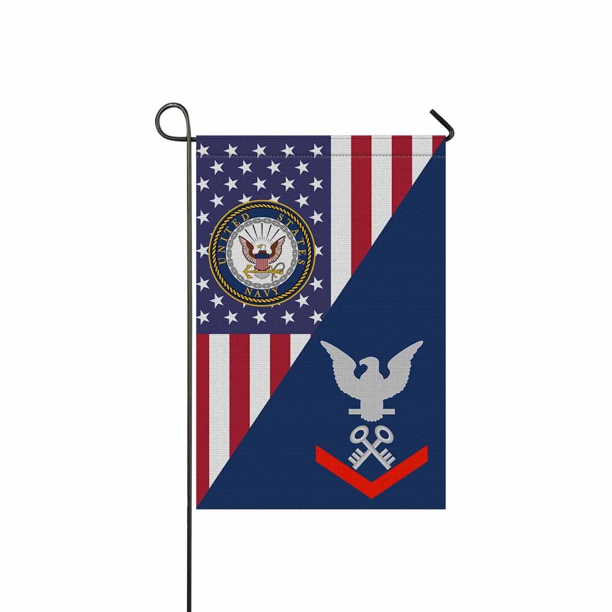 U.S Navy Logistics specialist Navy LS E-4 Garden Flag/Yard Flag 12 inches x 18 inches Twin-Side Printing-GDFlag-Navy-Rating-Veterans Nation