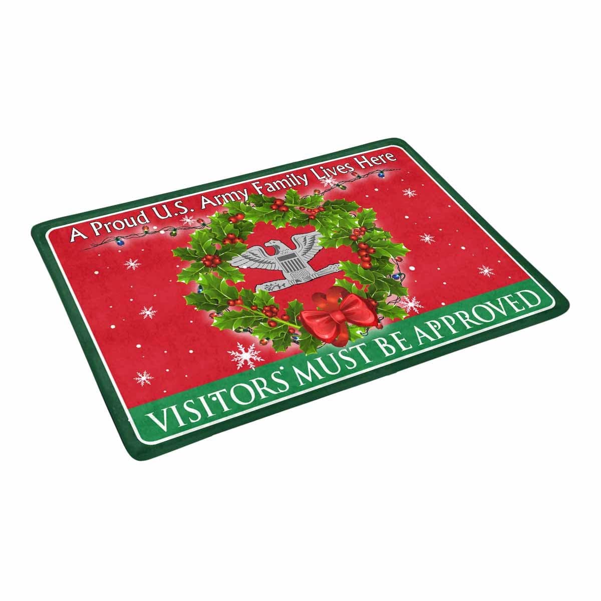 US Army O-6 Colonel O6 COL Field Officer Ranks - Visitors must be approved Christmas Doormat-Doormat-Army-Ranks-Veterans Nation