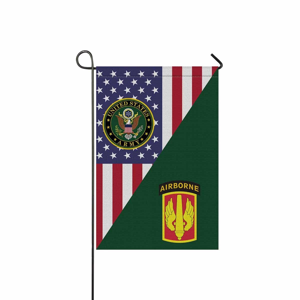 US ARMY 18TH FIELD ARTILLERY WITH AIRBORNE TAB Garden Flag/Yard Flag 12 inches x 18 inches Twin-Side Printing-GDFlag-Army-CSIB-Veterans Nation