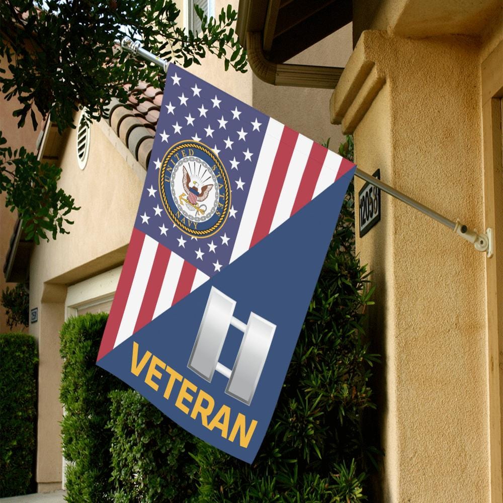 US Navy O-3 Lieutenant O3 LT Junior Officer Veteran House Flag 28 inches x 40 inches Twin-Side Printing-HouseFlag-Navy-Officer-Veterans Nation