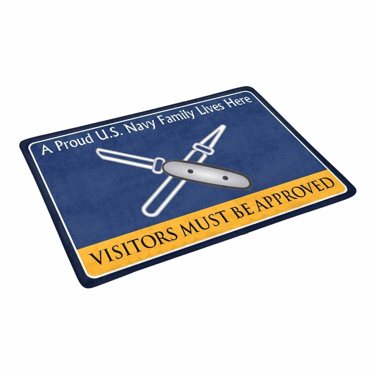 Navy Lithographer Navy LI Family Doormat - Visitors must be approved (23,6 inches x 15,7 inches)-Doormat-Navy-Rate-Veterans Nation