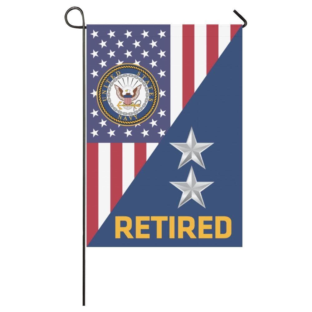 US Navy O-8 Rear Admiral O8 RADM Flag Officer Retired House Flag 28 inches x 40 inches Twin-Side Printing-HouseFlag-Navy-Officer-Veterans Nation