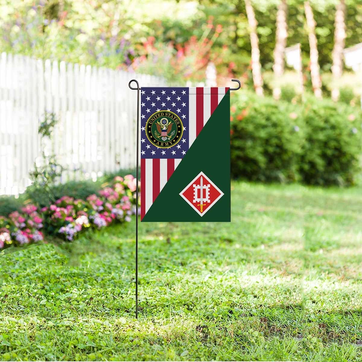 US ARMY 18TH ENGINEER BRIGADE Garden Flag/Yard Flag 12 inches x 18 inches Twin-Side Printing-GDFlag-Army-CSIB-Veterans Nation