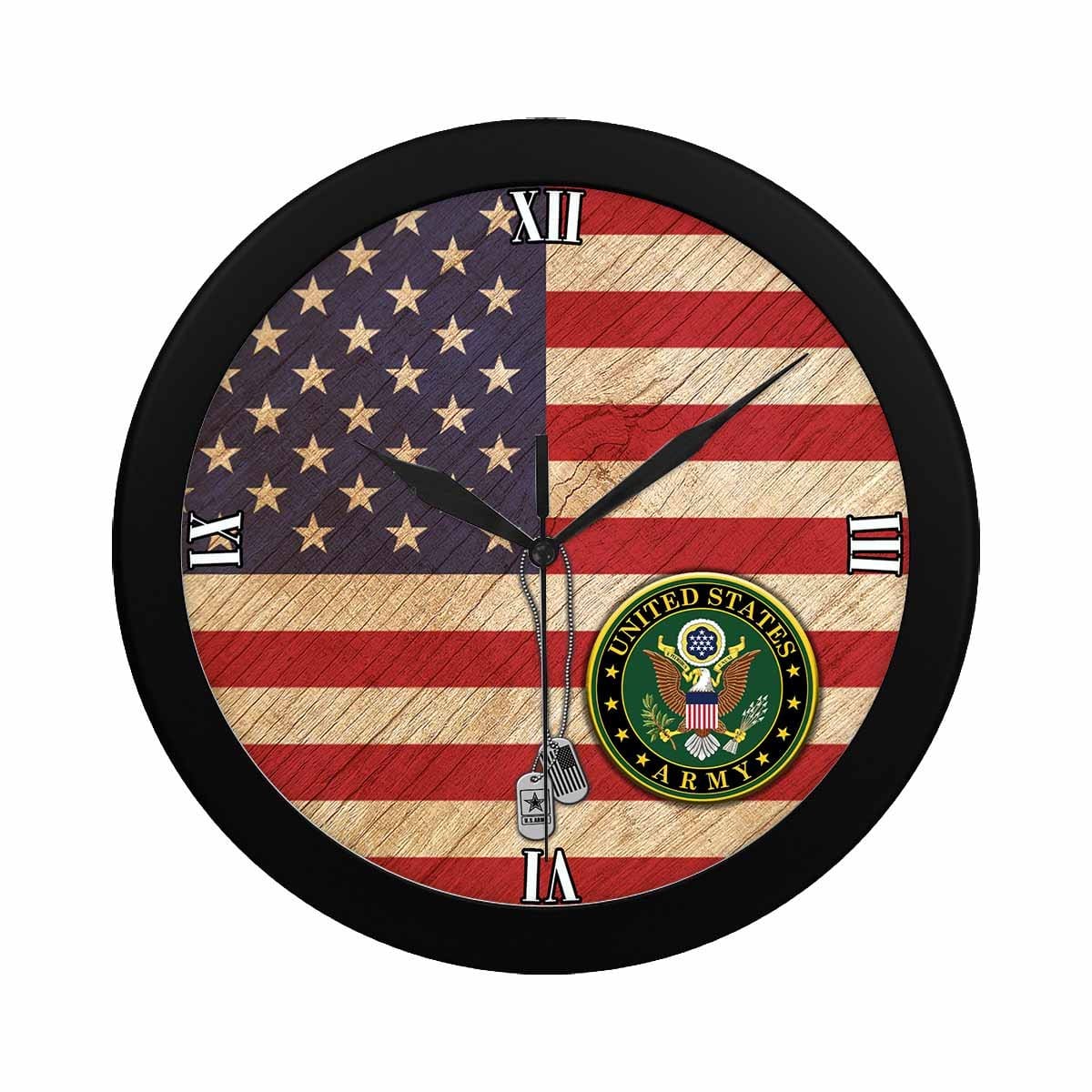 US Army Wall Clock-WallClocks-Army-Logo-Veterans Nation