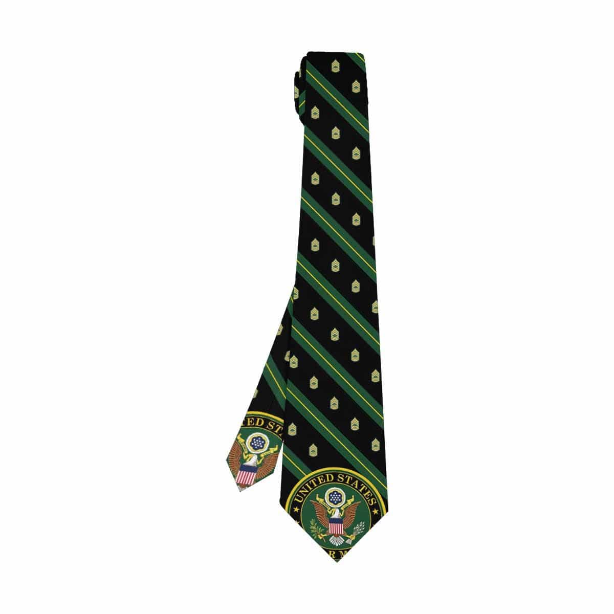 US Army E-8 MSG Classic Necktie (Two Sides)-Necktie-Army-Ranks-Veterans Nation