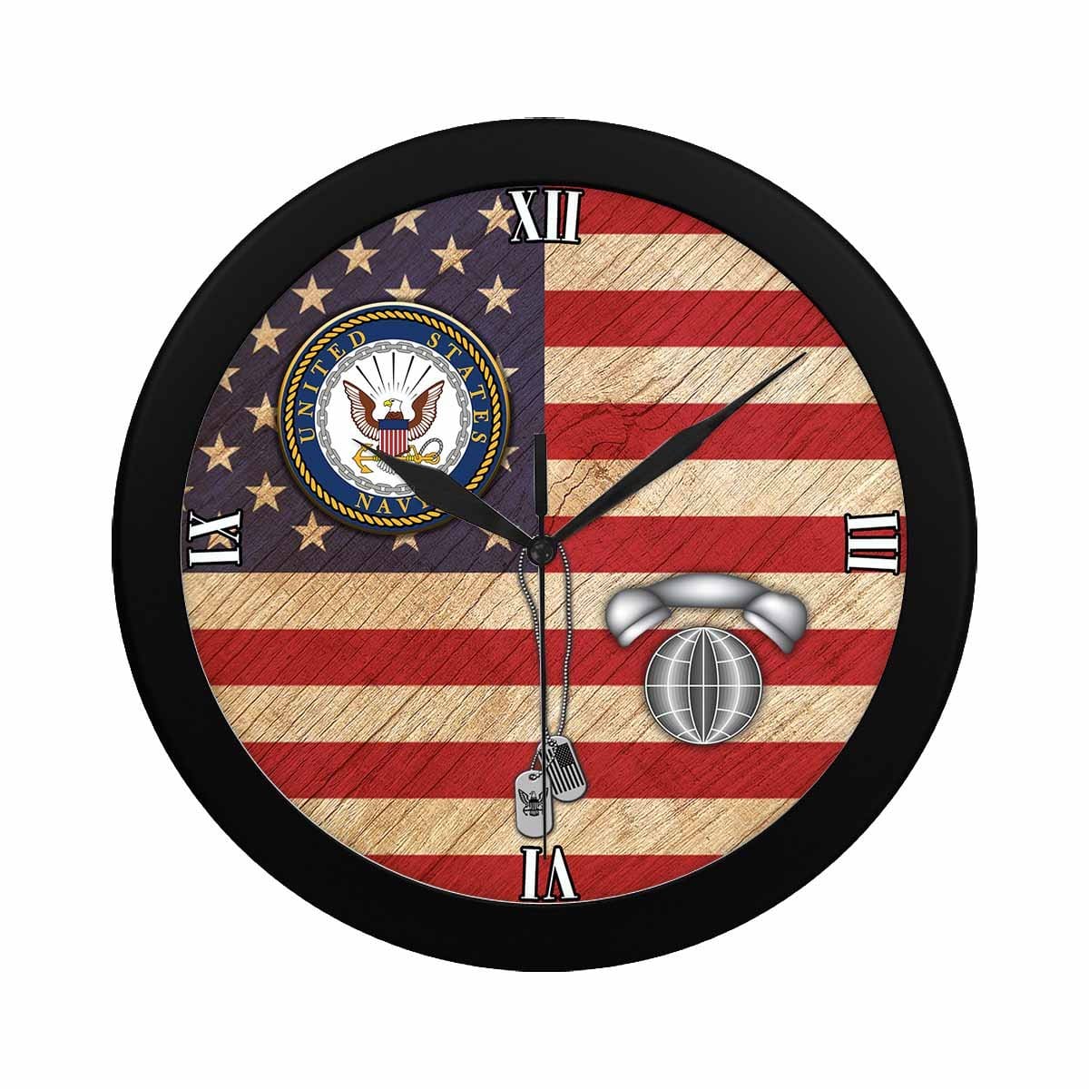 US Navy Interior Communications Electrician Navy IC Wall Clock-WallClocks-Navy-Rate-Veterans Nation