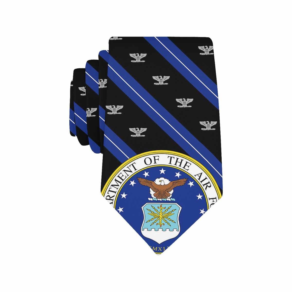 US Air Force O-6 Classic Necktie (Two Sides)-Necktie-USAF-Ranks-Veterans Nation