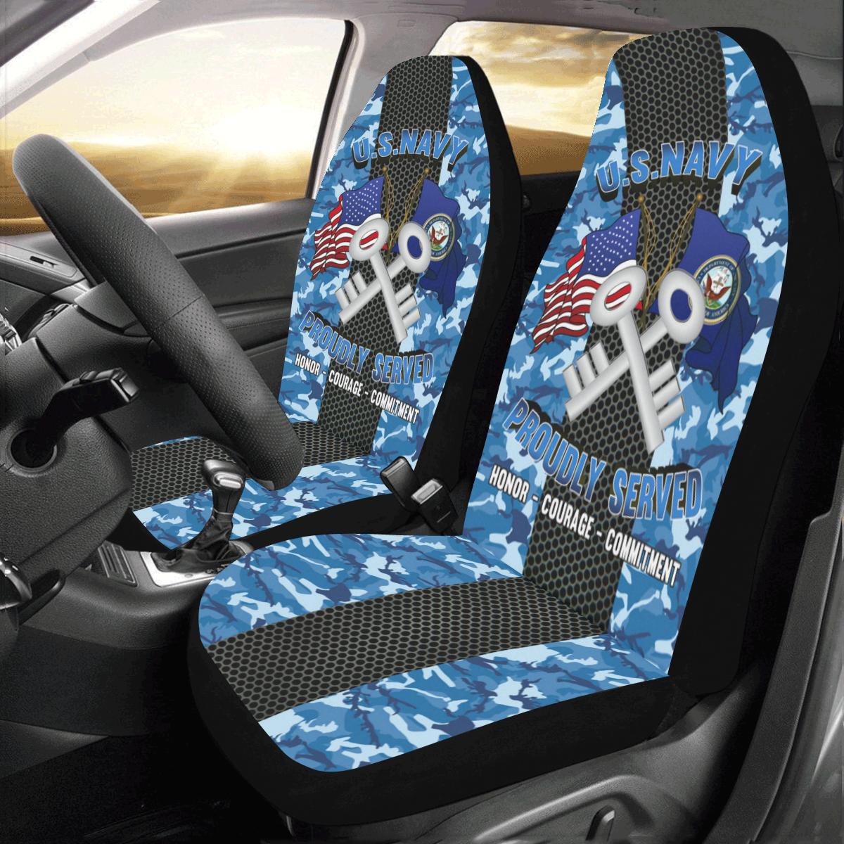 U.S Navy Logistics specialist Navy LS Car Seat Covers (Set of 2)-SeatCovers-Navy-Rate-Veterans Nation