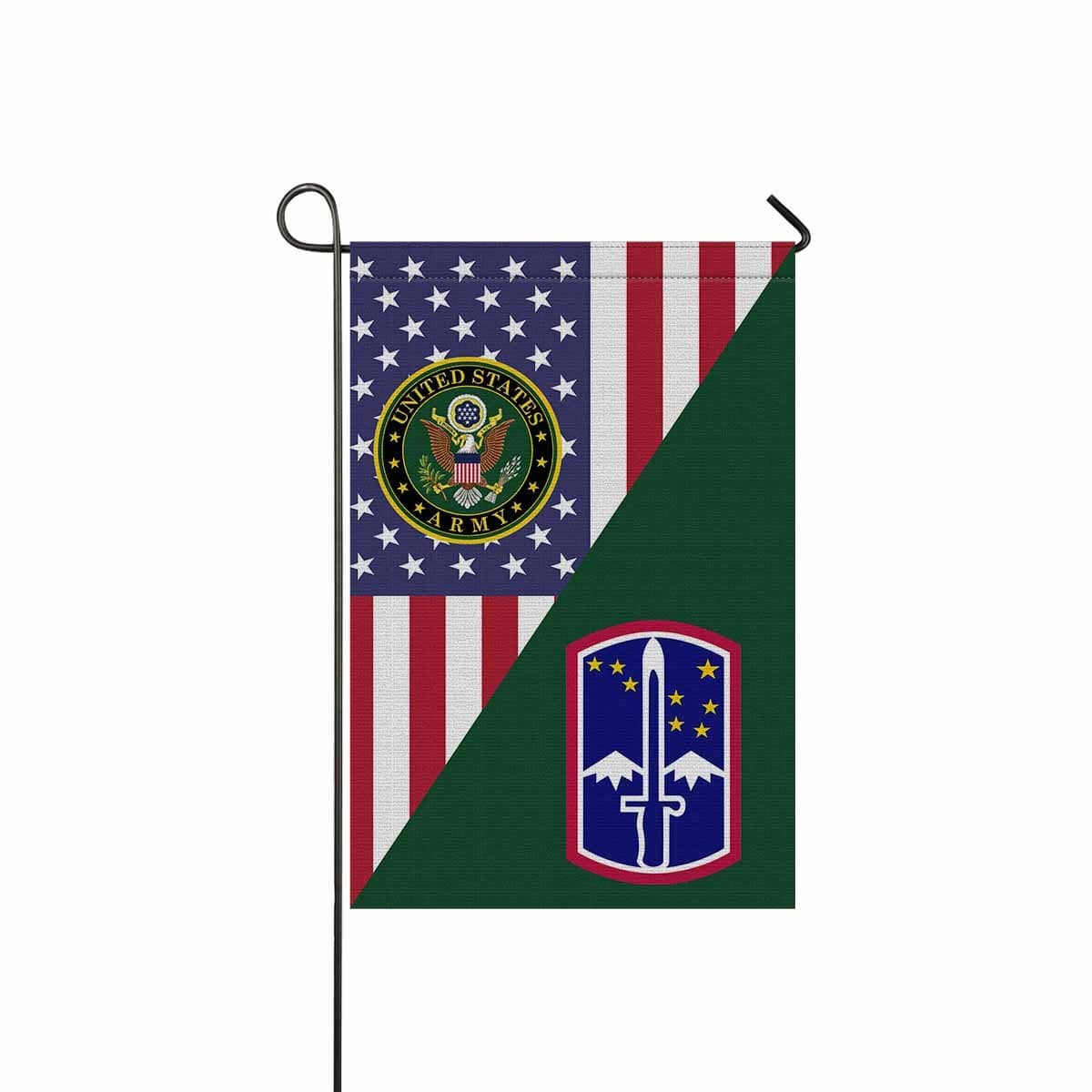 US ARMY 172ND INFANTRY BRIGADE Garden Flag/Yard Flag 12 inches x 18 inches Twin-Side Printing-GDFlag-Army-CSIB-Veterans Nation