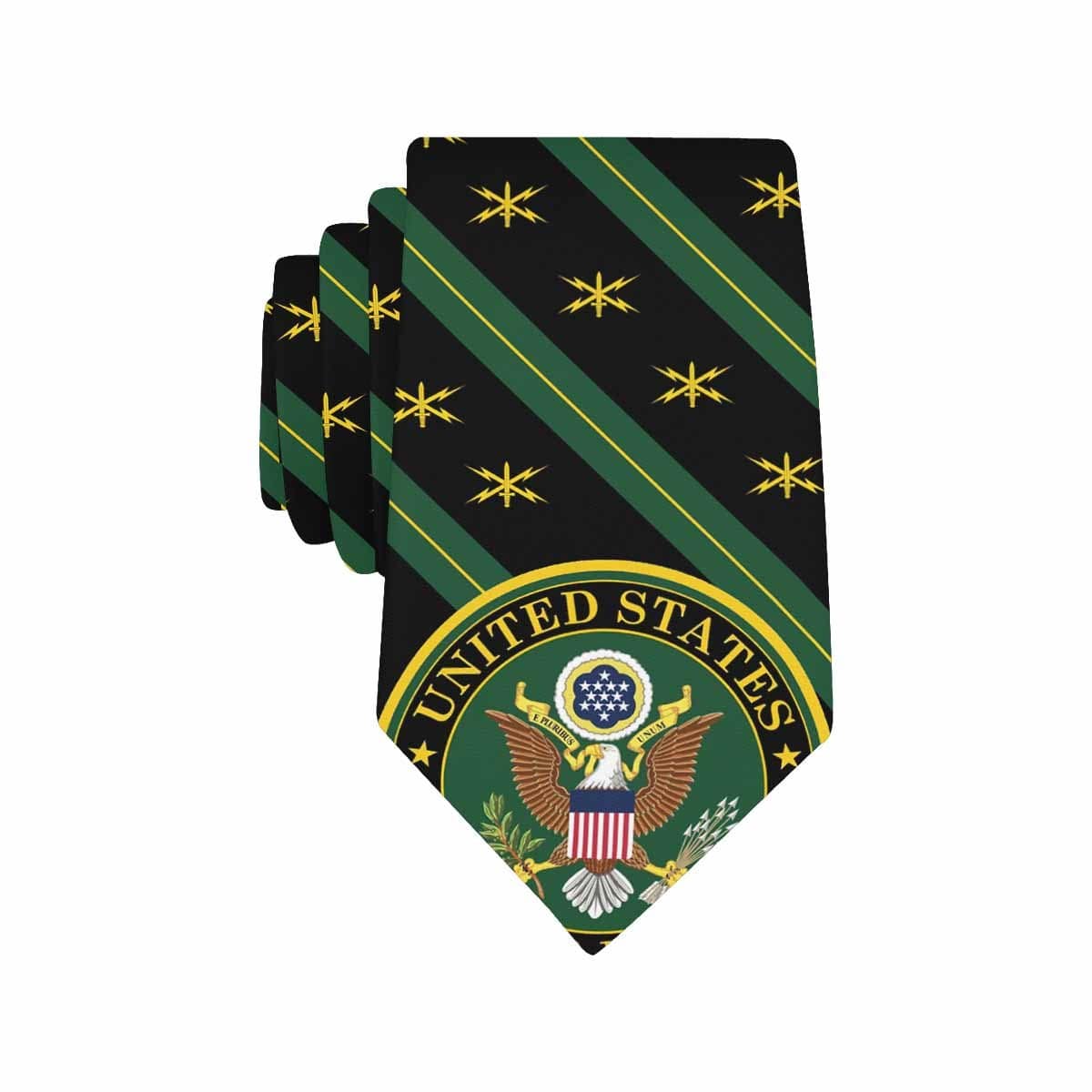 US Army Cyber Corps Classic Necktie (Two Sides)-Necktie-Army-Branch-Veterans Nation