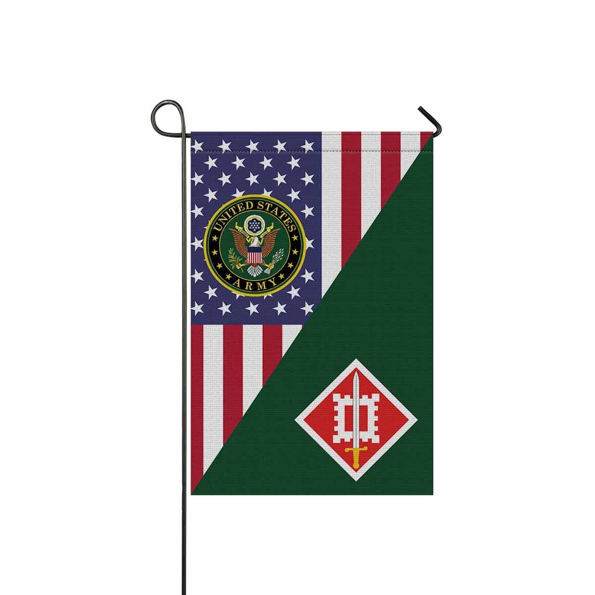 US ARMY 18TH ENGINEER BRIGADE Garden Flag/Yard Flag 12 inches x 18 inches Twin-Side Printing-GDFlag-Army-CSIB-Veterans Nation