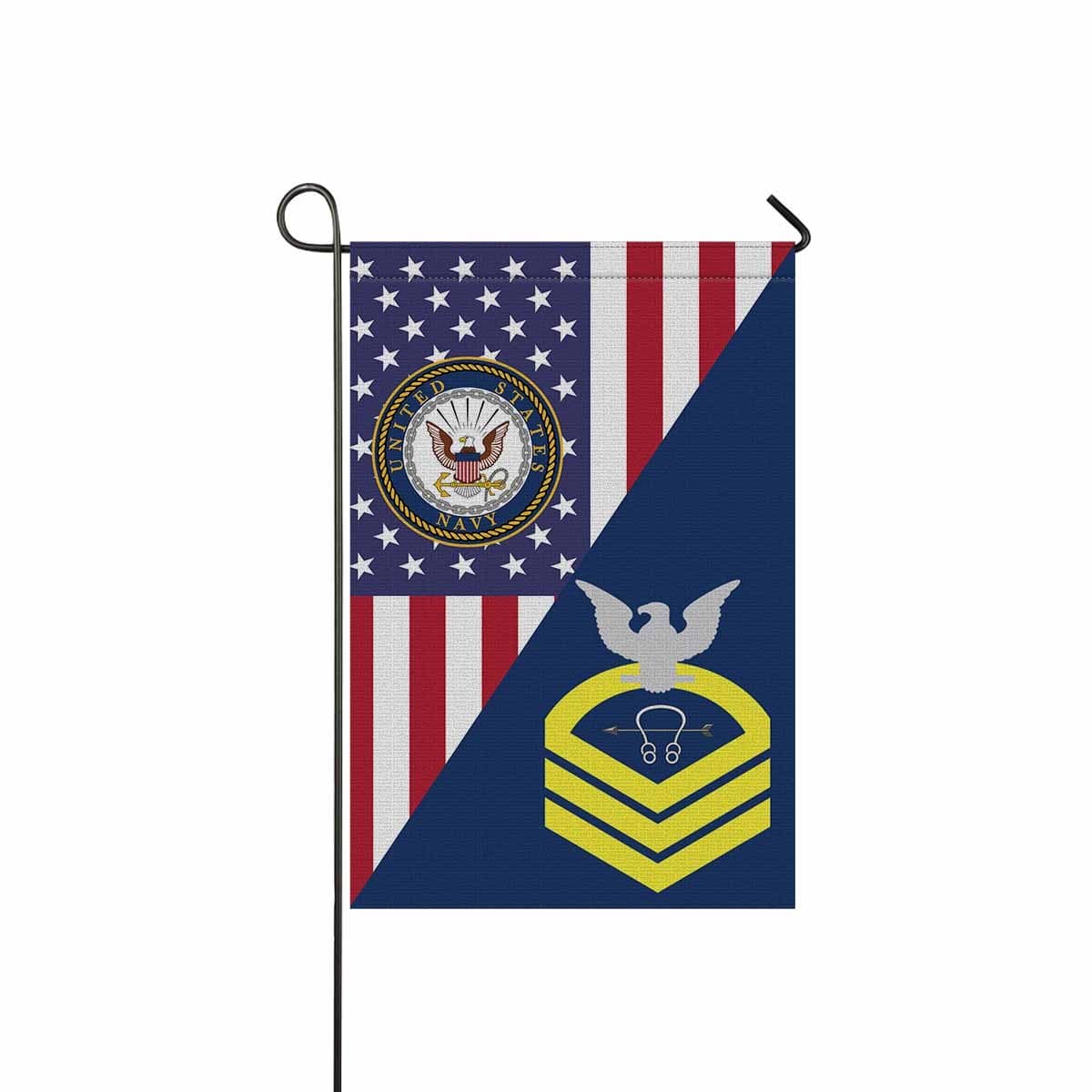 US Navy Sonar Technician Navy ST E-7 CPO Chief Petty Officer Garden Flag/Yard Flag 12 inches x 18 inches Twin-Side Printing-GDFlag-Navy-Rating-Veterans Nation