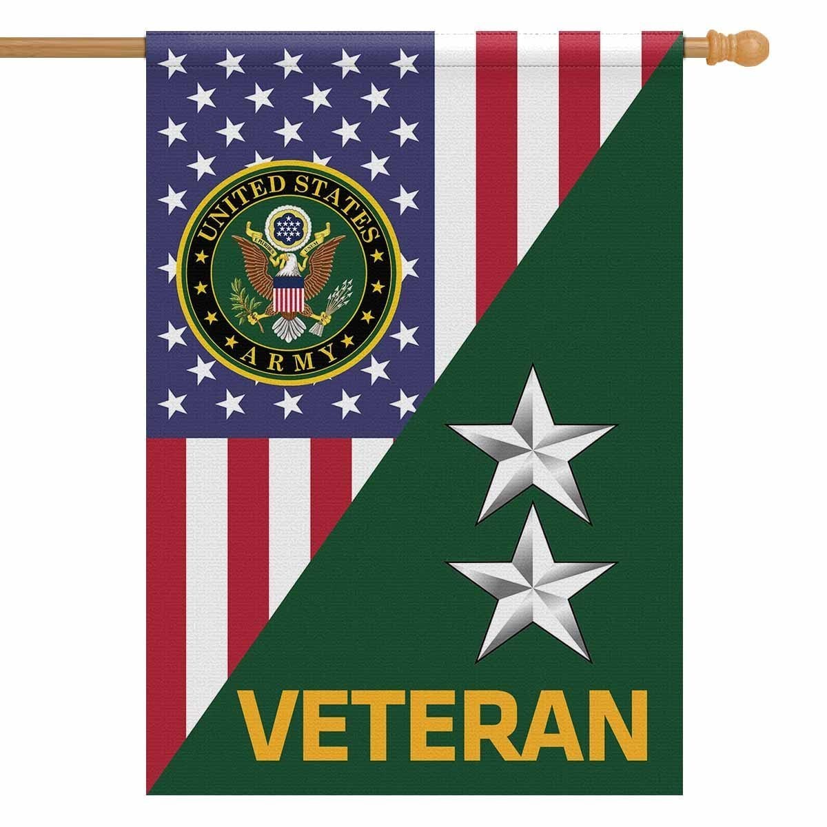 US Army Veteran Insignia With America Flag House Flag 28 Inch x 40 Inch Twin-Side Printing-HouseFlag-Army-Veterans Nation