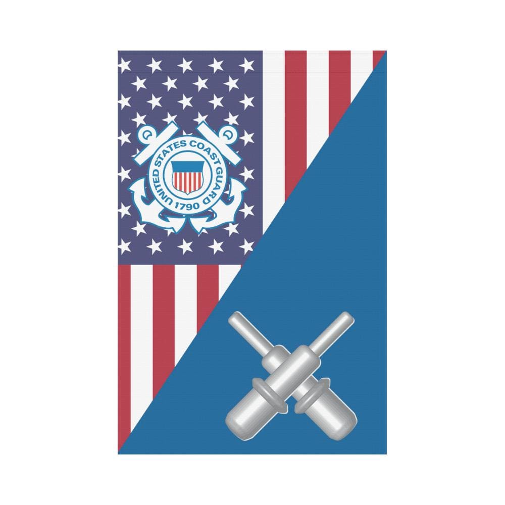 US Coast Guard Gunner's Mate GM Garden Flag/Yard Flag 12 inches x 18 inches-GDFlag-USCG-Rate-Veterans Nation