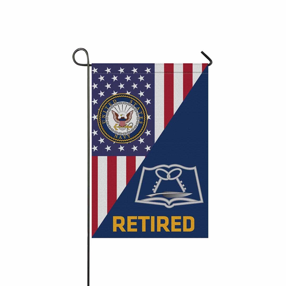 US Navy Culinary Specialist Navy CS Retired Garden Flag/Yard Flag 12 inches x 18 inches Twin-Side Printing-GDFlag-Navy-Rate-Veterans Nation