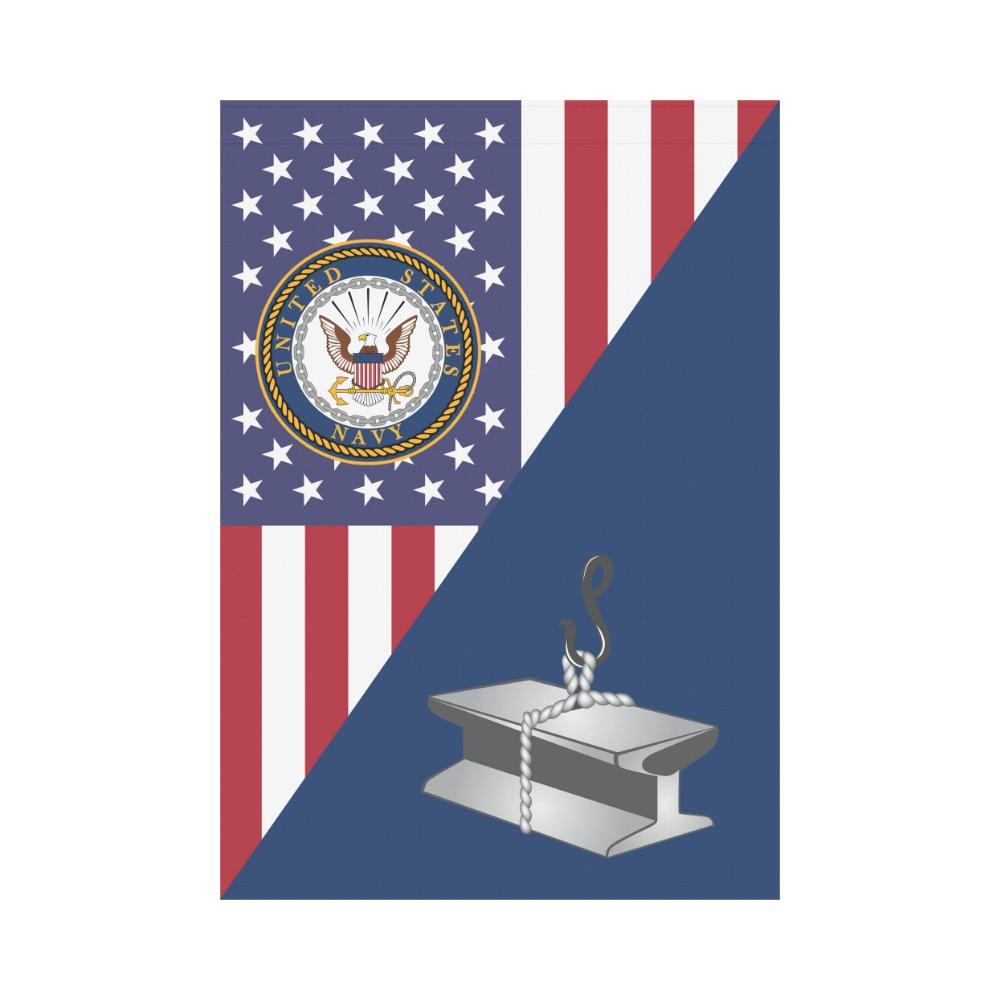 US Navy Steelworker Navy SW House Flag 28 inches x 40 inches Twin-Side Printing-HouseFlag-Navy-Rate-Veterans Nation