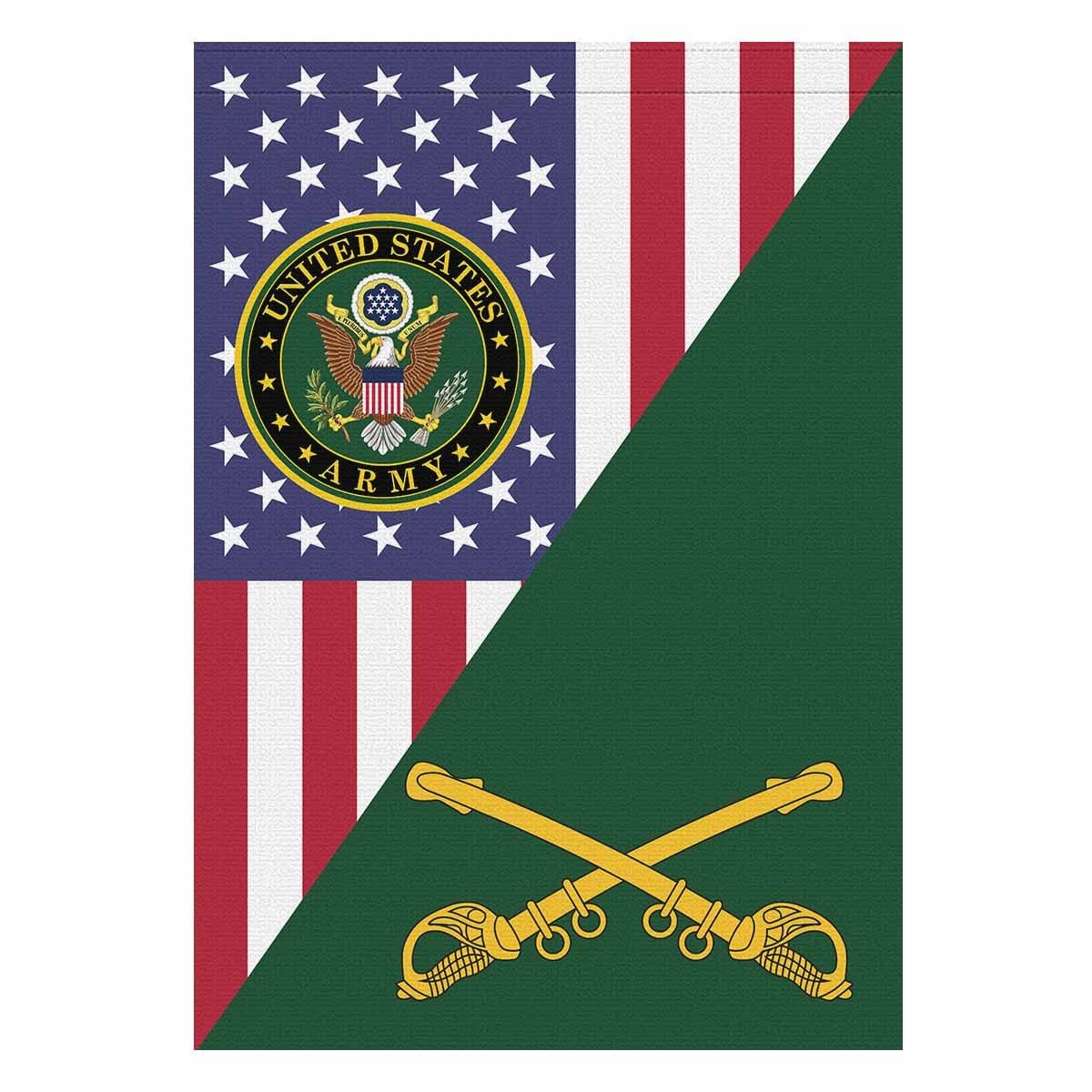 US Army Cavalry House Flag 28 Inch x 40 Inch Twin-Side Printing-HouseFlag-Army-Branch-Veterans Nation