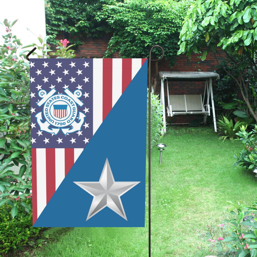 US Coast Guard O-7 Rear Admiral Lower Half O7 DRML Garden Flag/Yard Flag 12 inches x 18 inches-GDFlag-USCG-Officer-Veterans Nation