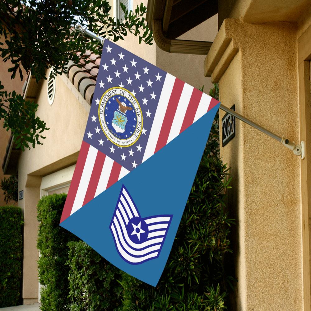 US Air Force E-7 Old Style House Flag 28 inches x 40 inches Twin-Side Printing-HouseFlag-USAF-Ranks-Veterans Nation