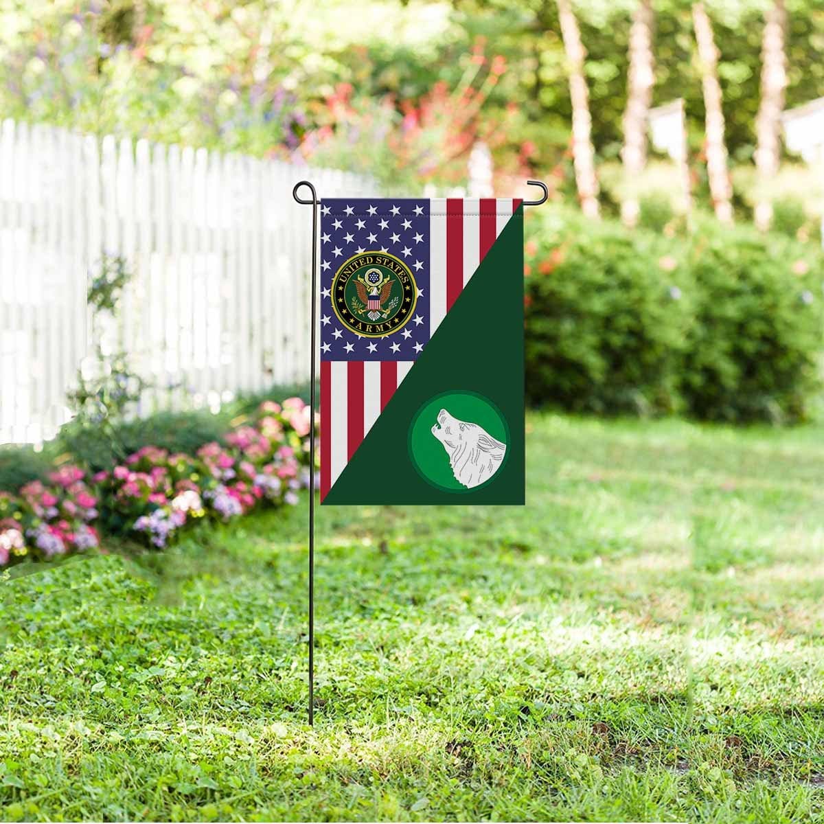 US ARMY 104 TRAINING DIVISION Garden Flag/Yard Flag 12 inches x 18 inches Twin-Side Printing-GDFlag-Army-CSIB-Veterans Nation