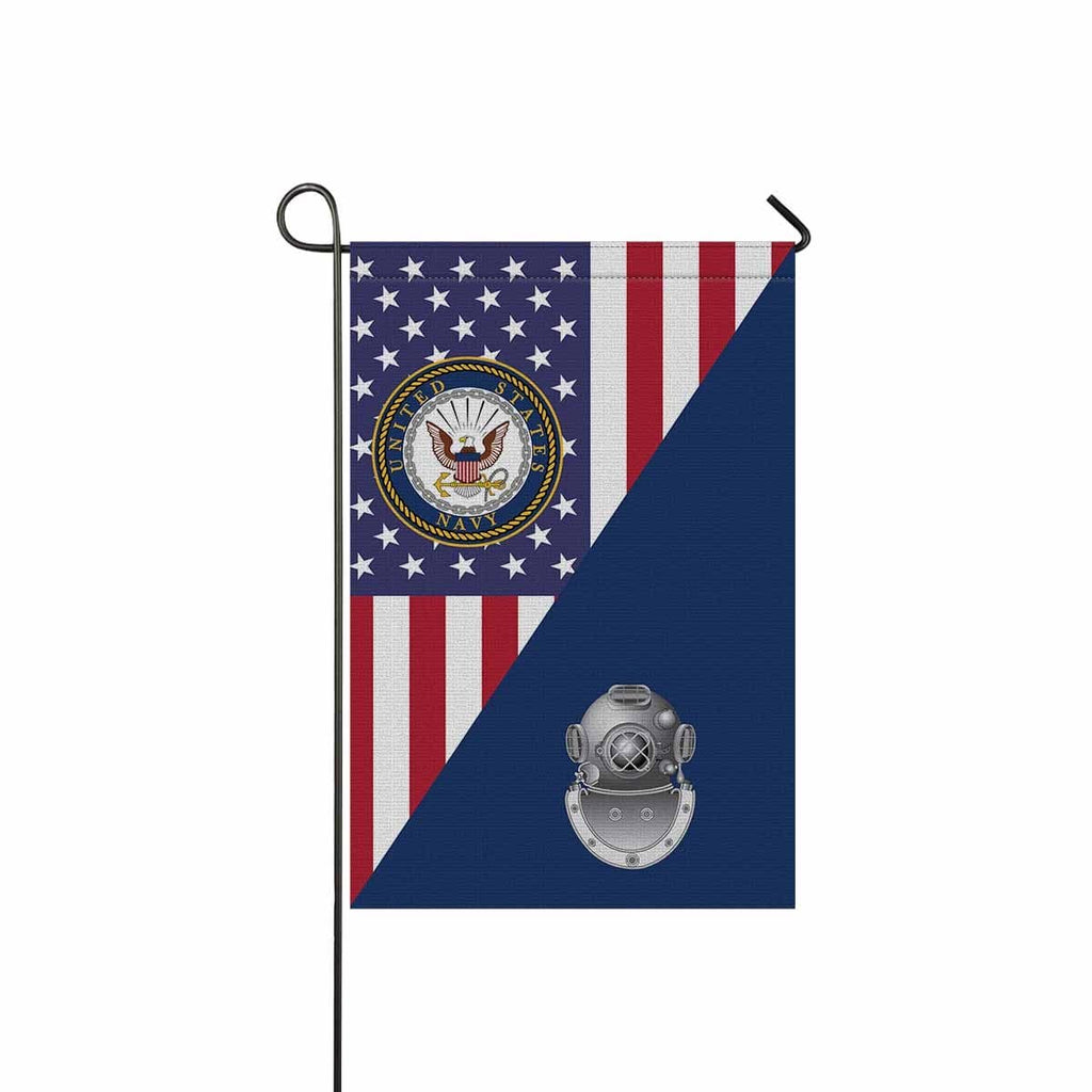 US Navy Diver Navy ND Garden Flag/Yard Flag 12 inches x 18 inches Twin-Side Printing-GDFlag-Navy-Rate-Veterans Nation