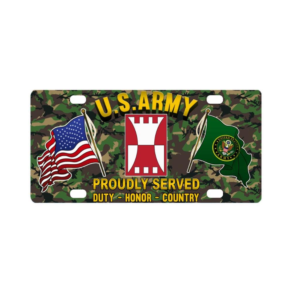 US ARMY 416 ENGINEER COMMAND- Classic License Plate-LicensePlate-Army-CSIB-Veterans Nation