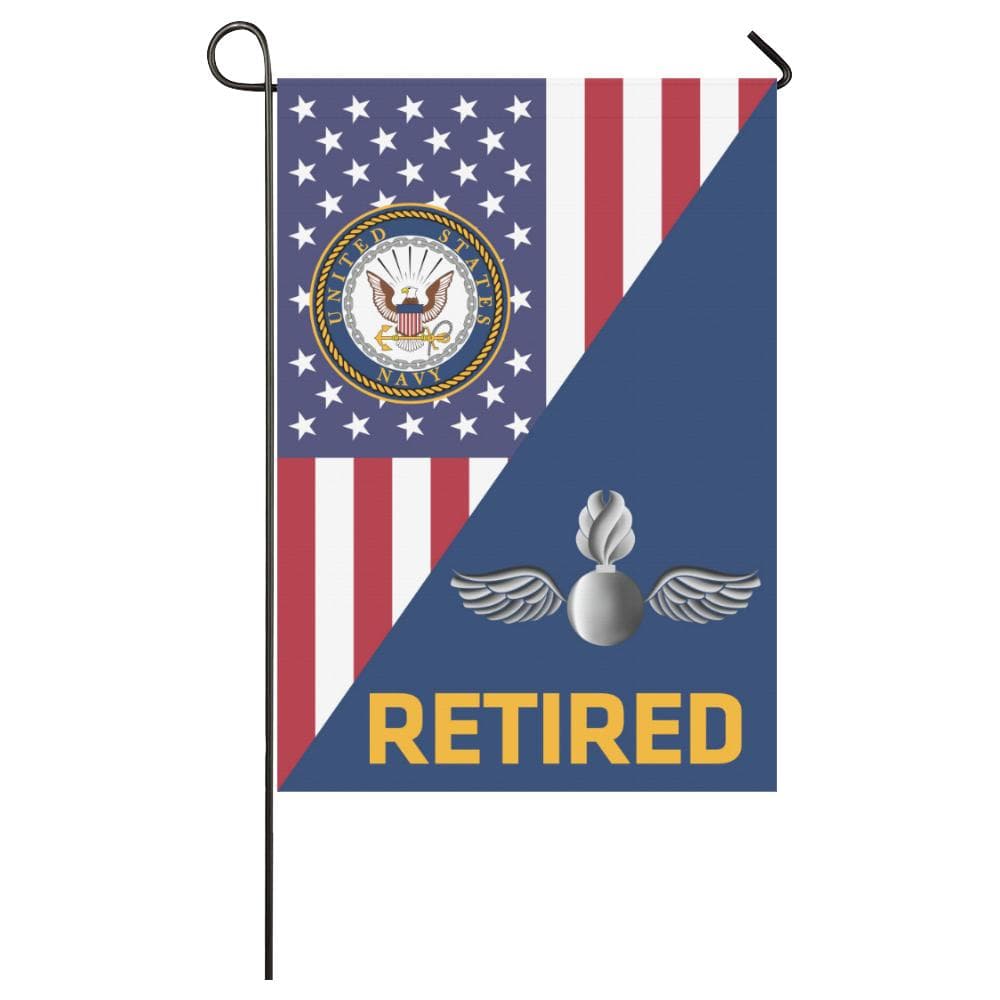 US Navy Aviation Ordnanceman Navy AO Retired House Flag 28 inches x 40 inches Twin-Side Printing-HouseFlag-Navy-Rate-Veterans Nation