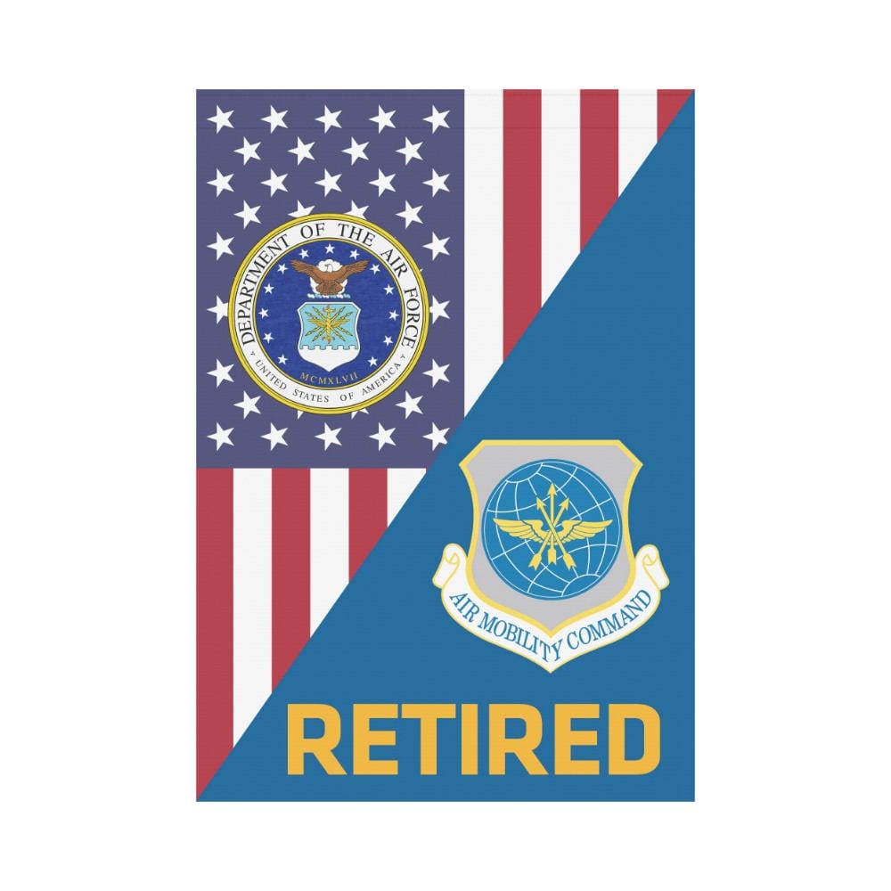 US Air Force Air Mobility Command Retired House Flag 28 inches x 40 inches Twin-Side Printing-HouseFlag-USAF-Shield-Veterans Nation