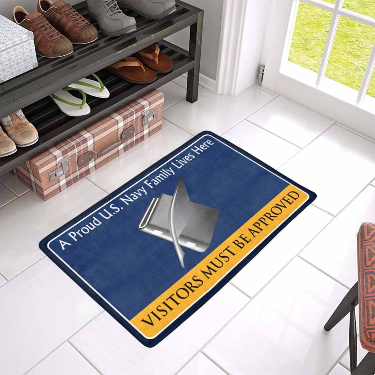 Navy Personnel Specialist Navy PS Family Doormat - Visitors must be approved (23,6 inches x 15,7 inches)-Doormat-Navy-Rate-Veterans Nation