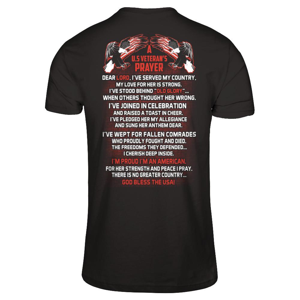 Military T-Shirt "US Veteran's Prayer"-TShirt-General-Veterans Nation