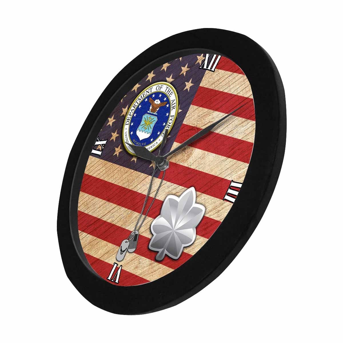 US Air Force O-5 Lieutenant Colonel Lt Co O5 Wall Clock-WallClocks-USAF-Ranks-Veterans Nation