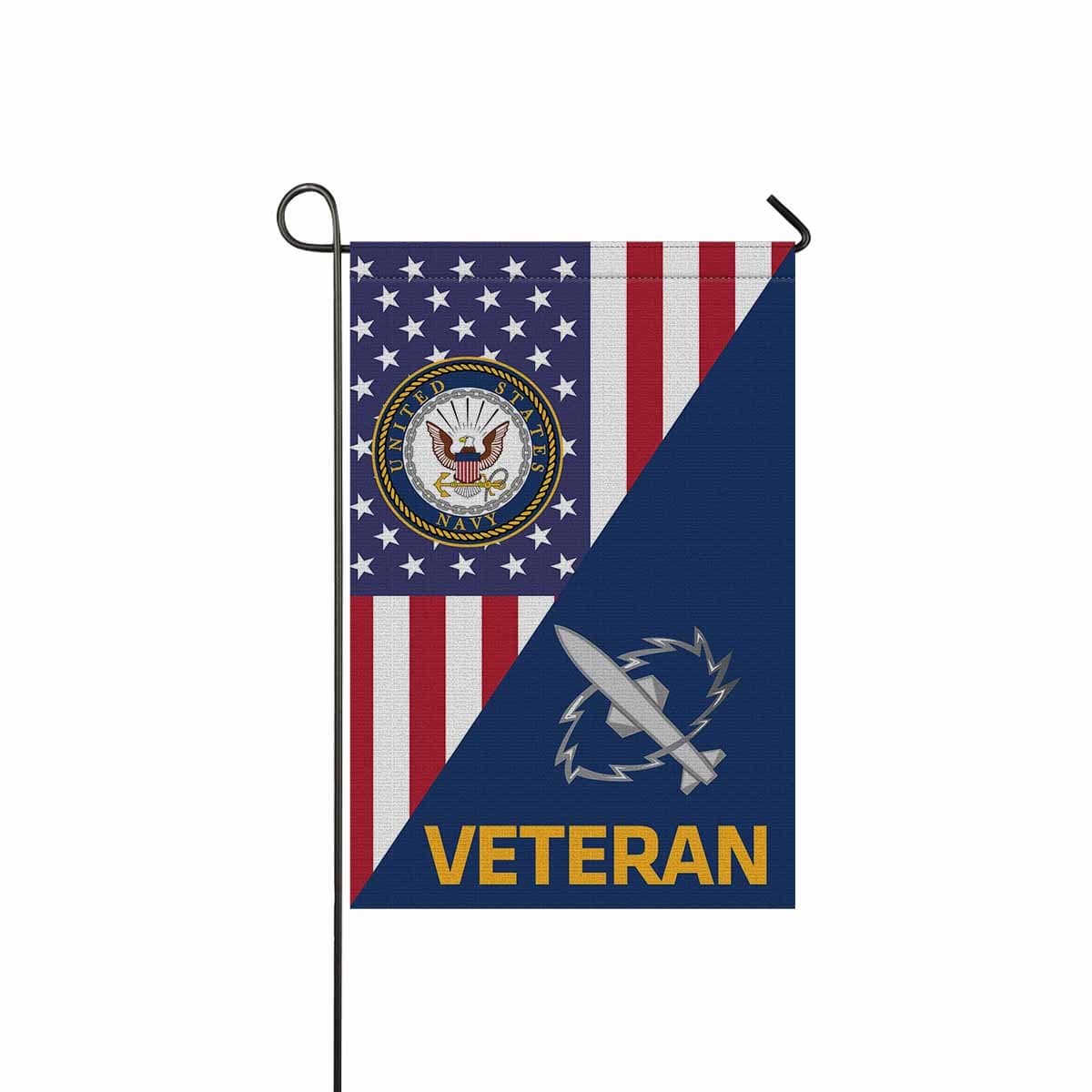 Navy Missile Technician Navy MT Veteran Garden Flag/Yard Flag 12 inches x 18 inches Twin-Side Printing-GDFlag-Navy-Rate-Veterans Nation