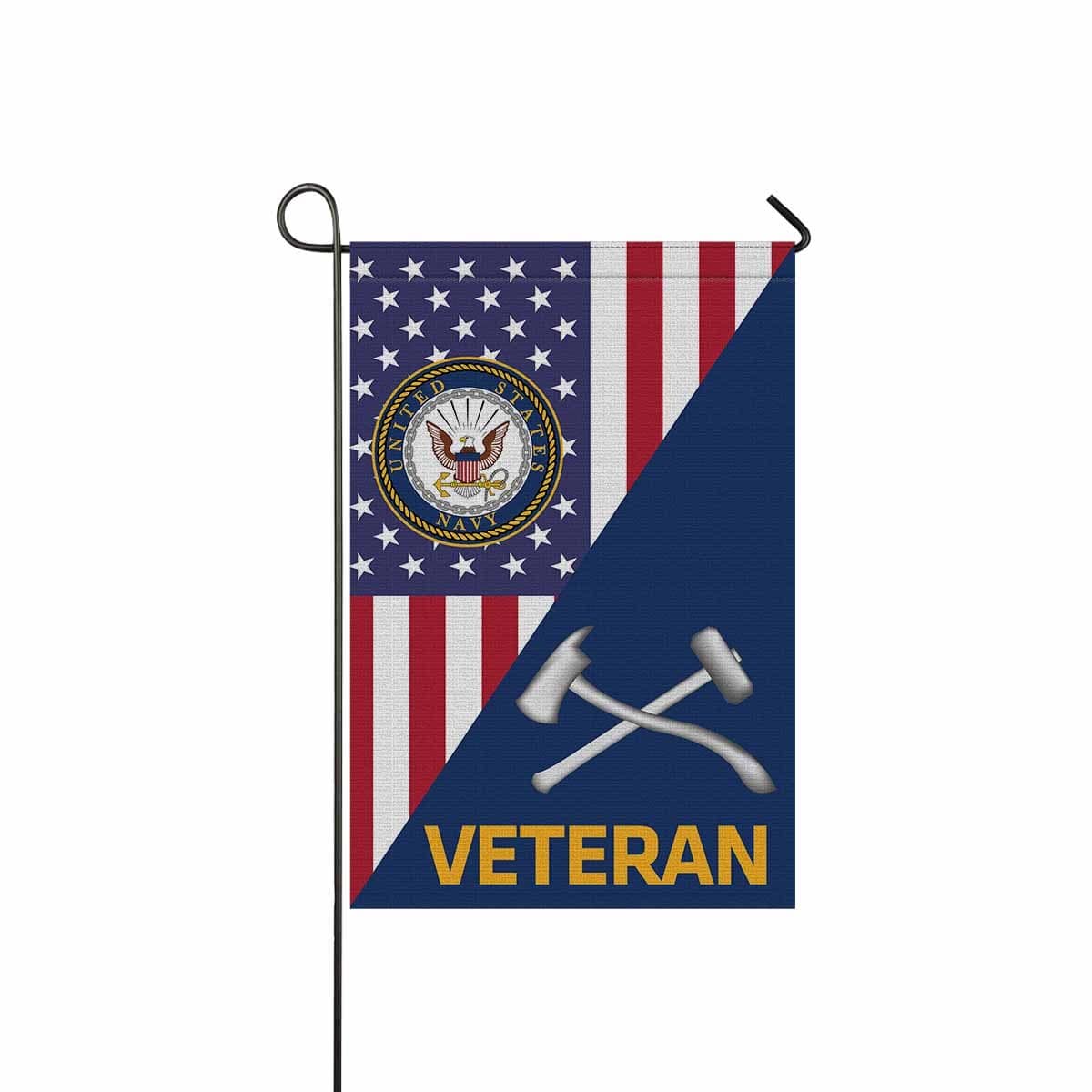 Navy Damage Controlman Navy DC Veteran Garden Flag/Yard Flag 12 inches x 18 inches Twin-Side Printing-GDFlag-Navy-Rate-Veterans Nation