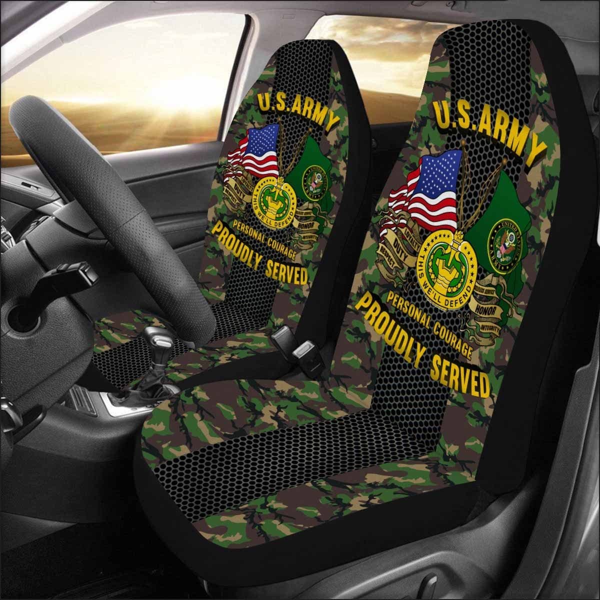 US Army Drill Sergeant Car Seat Covers (Set of 2)-SeatCovers-Army-Branch-Veterans Nation