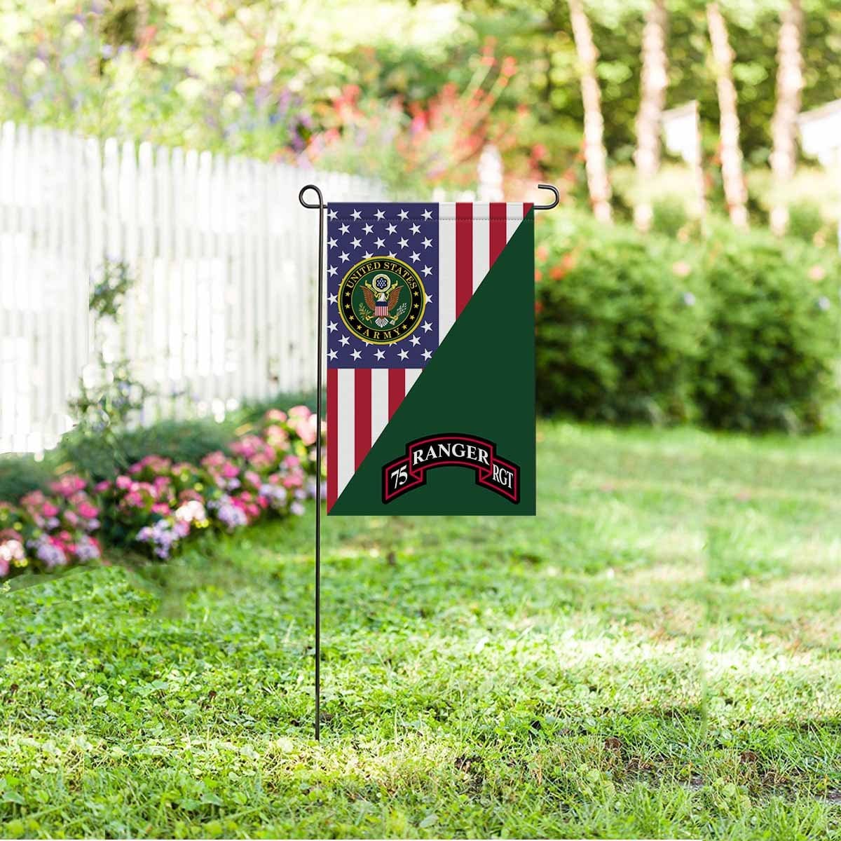 US ARMY 75TH RANGER REGIMENT Garden Flag/Yard Flag 12 inches x 18 inches Twin-Side Printing-GDFlag-Army-CSIB-Veterans Nation