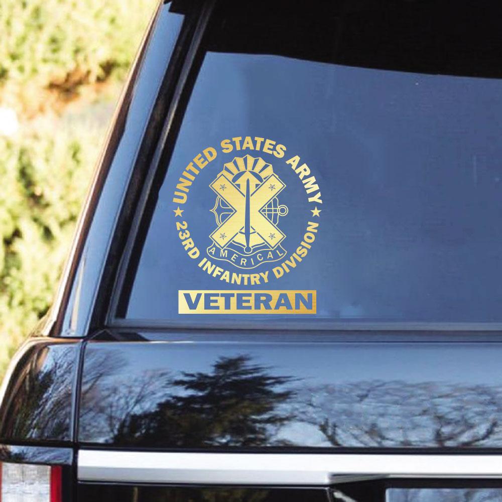 US Army 23rd Infantry Division Unit Crest Clear Stickers-Decal-Army-CSIB-Veterans Nation