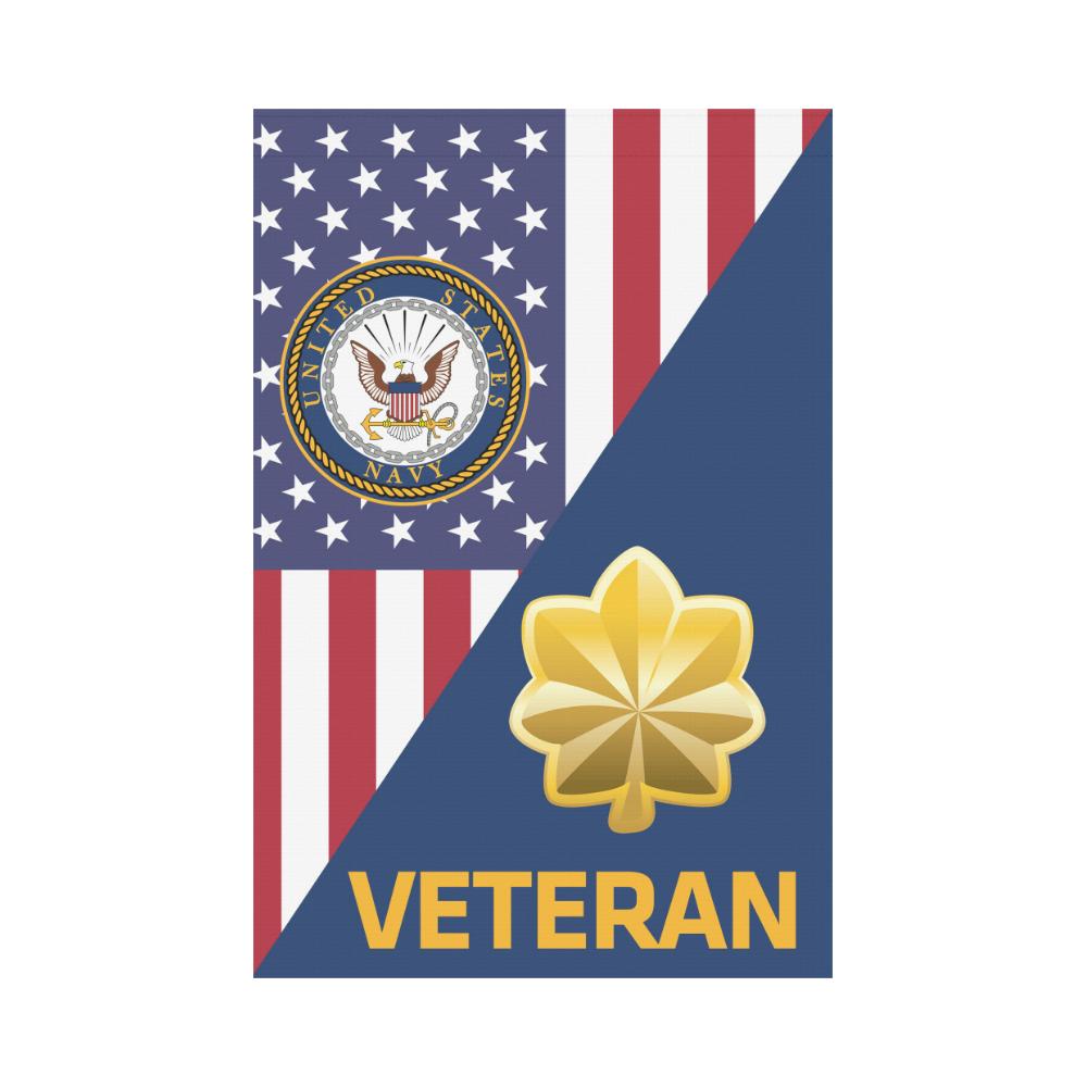 US Navy O-4 Lieutenant Commander O4 LCDR Veteran Garden Flag/Yard Flag 12 inches x 18 inches Twin-Side Printing-GDFlag-Navy-Officer-Veterans Nation