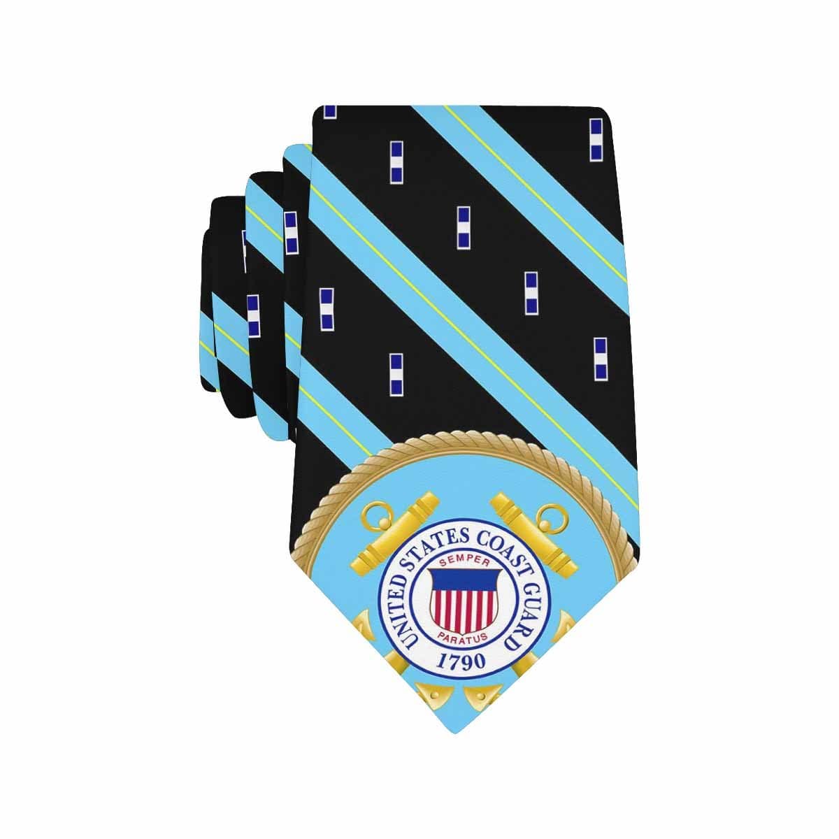 US COast Guard W-3 Officer Classic Necktie (Two Sides)-Necktie-USCG-Officer-Veterans Nation