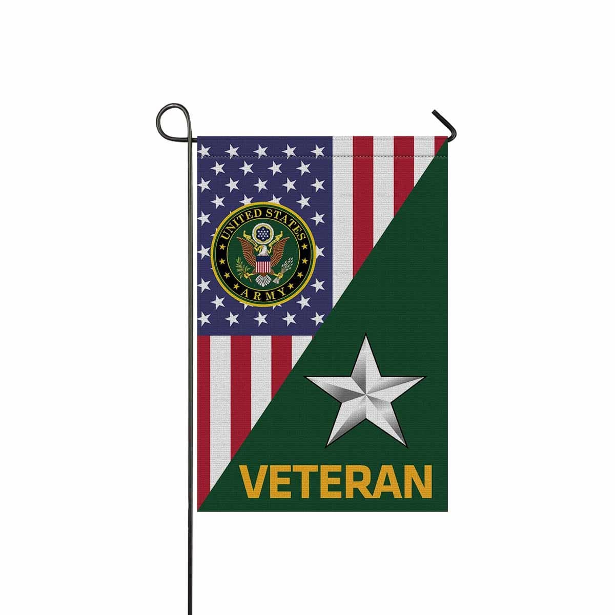 US Army O-7 Brigadier General O7 BG General Officer Veteran Garden Flag/Yard Flag 12 inches x 18 inches Twin-Side Printing-GDFlag-Army-Ranks-Veterans Nation