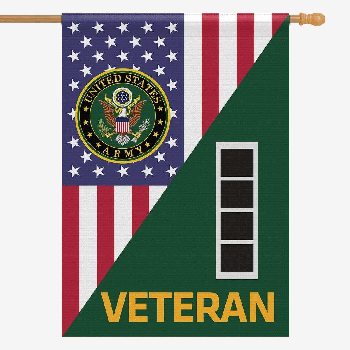 US Army W-4 Chief Warrant Officer 4 Veteran House Flag 28 Inch x 40 Inch 2-Side Printing-HouseFlag-Army-Ranks-Veterans Nation