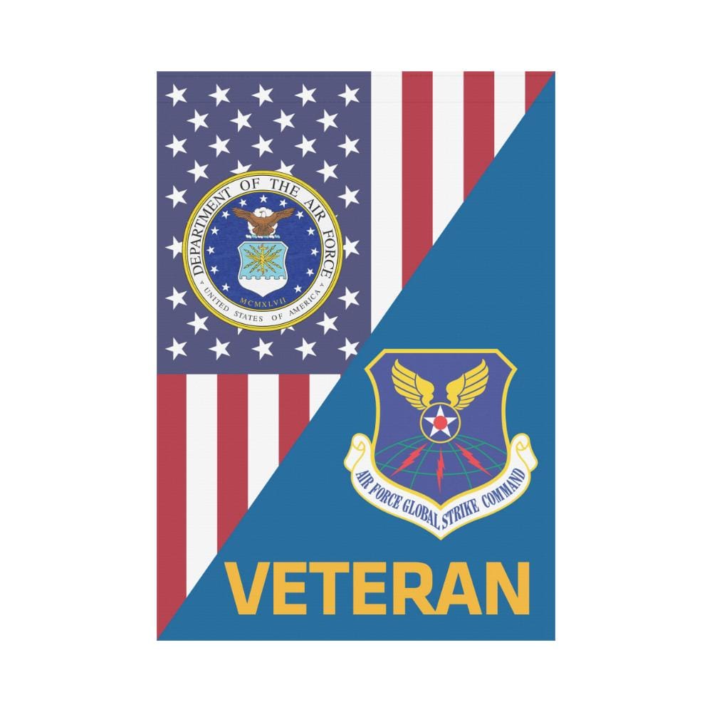 US Air Force Air Force Global Strike Command Veteran House Flag 28 inches x 40 inches Twin-Side Printing-HouseFlag-USAF-Shield-Veterans Nation