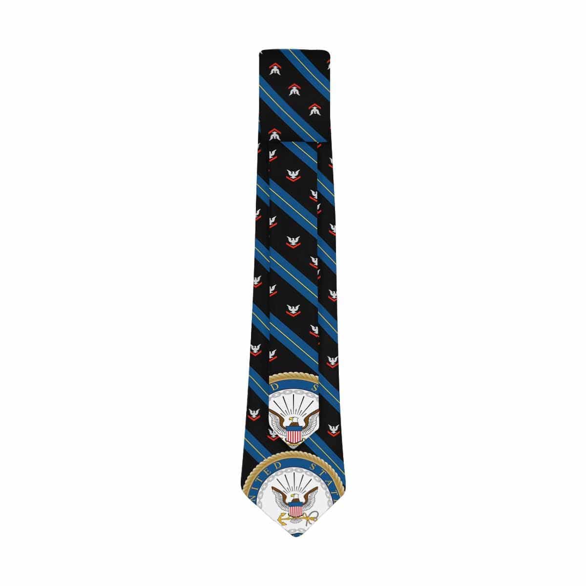 US Navy E-4 Classic Necktie (Two Sides)-Necktie-Navy-Collar-Veterans Nation