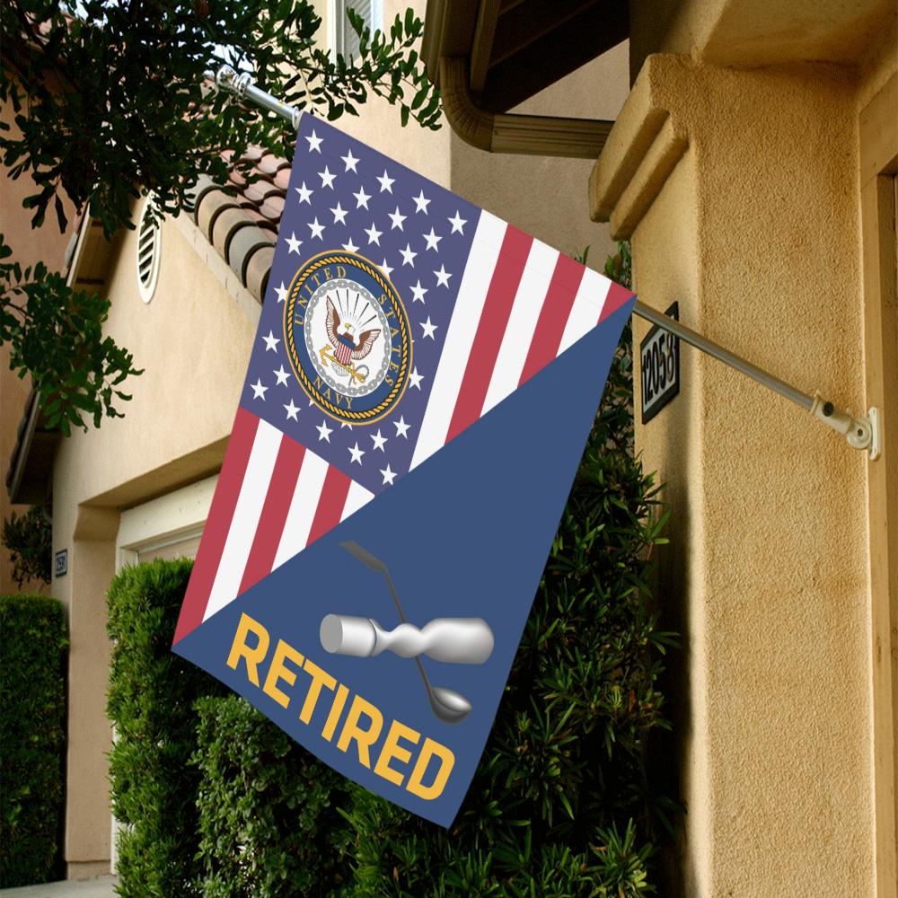 US Navy Molder Navy ML Retired House Flag 28 inches x 40 inches Twin-Side Printing-HouseFlag-Navy-Rate-Veterans Nation