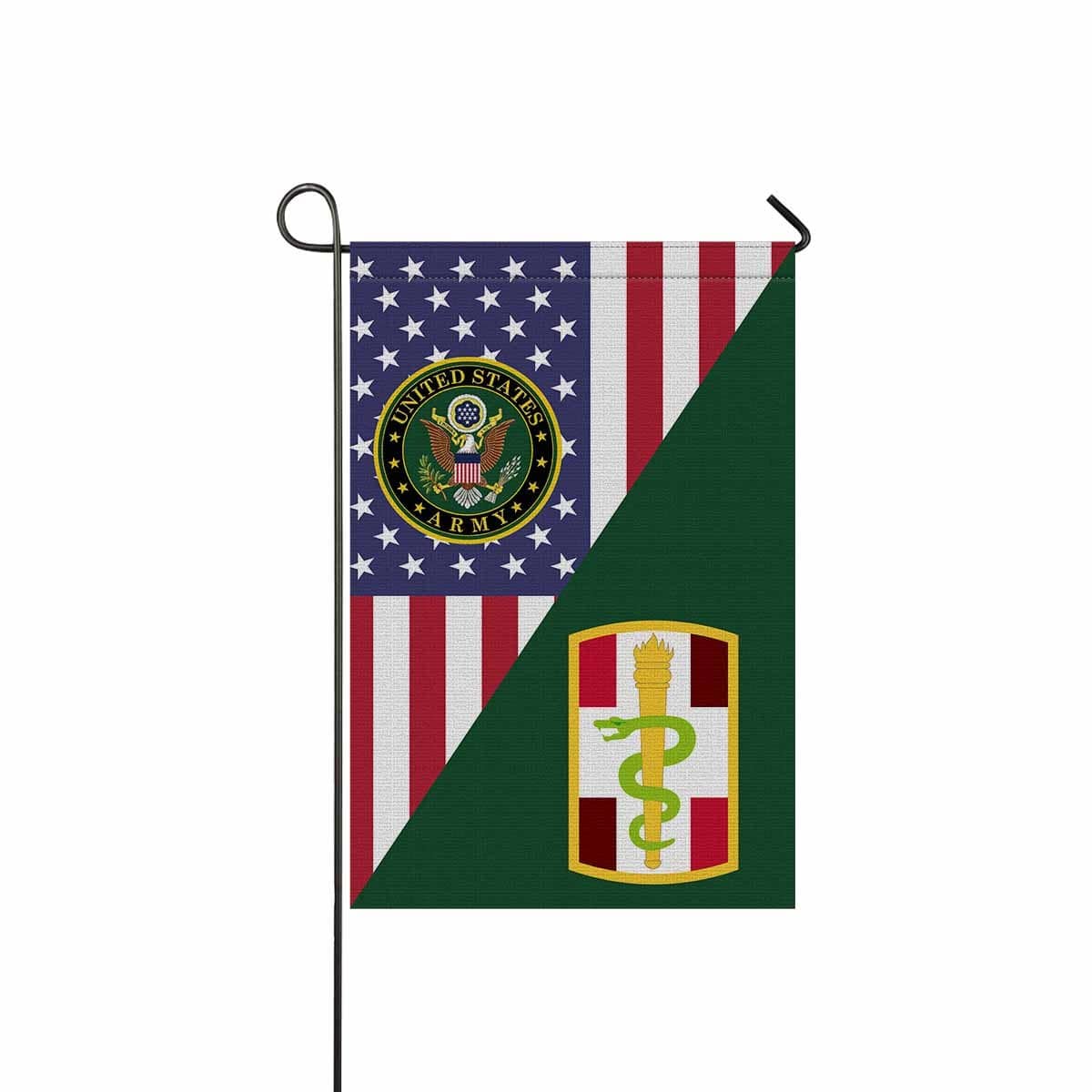 US ARMY 330TH MEDICAL BRIGADE Garden Flag/Yard Flag 12 inches x 18 inches Twin-Side Printing-GDFlag-Army-CSIB-Veterans Nation