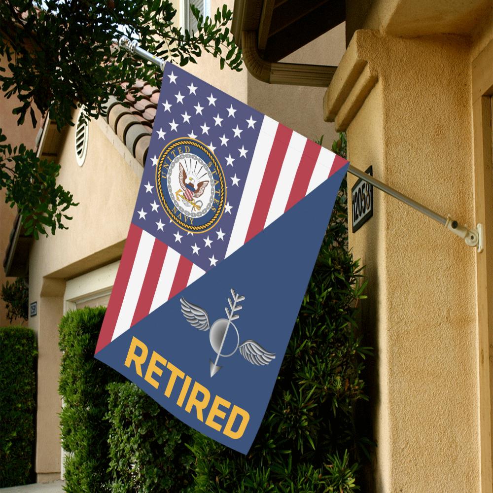 US Navy Aerographers Mate Navy AG Retired House Flag 28 inches x 40 inches Twin-Side Printing-HouseFlag-Navy-Rate-Veterans Nation