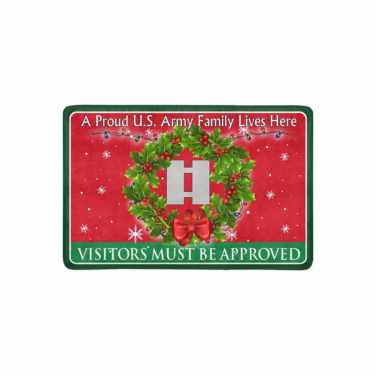 US Army O-3 Captain O3 CPT Commissioned Officer Ranks - Visitors must be approved Christmas Doormat-Doormat-Army-Ranks-Veterans Nation